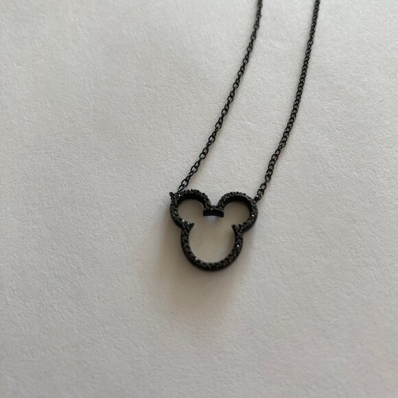 Mickey Mouse 90th Anniversary Black Diamond Necklace - Zales - Picture 4 of 5